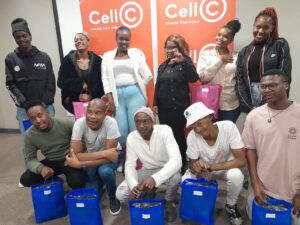 The 10 candidates for 2023's intake with Elsie Motlha from Cell C 10 Candidates