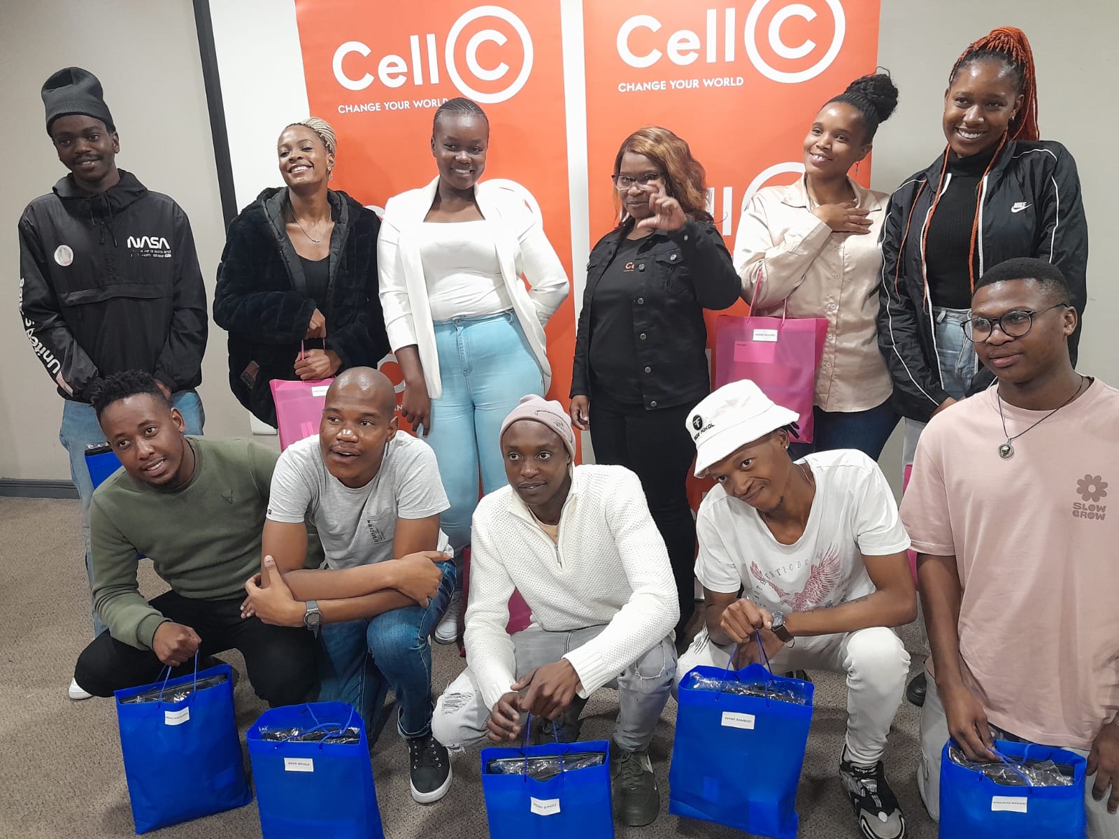 The 10 candidates for 2023’s intake with Elsie Motlha from Cell C