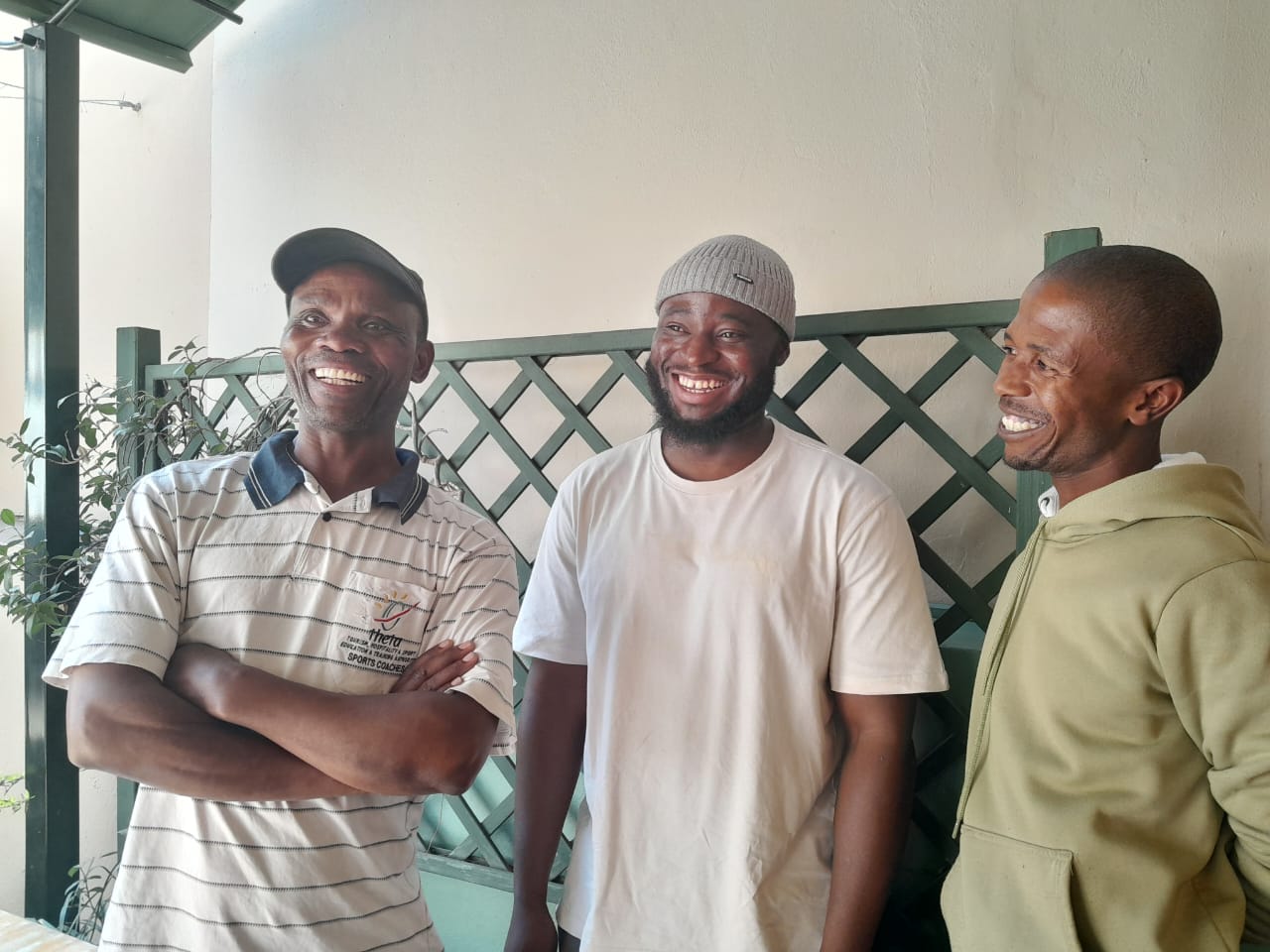 From Left to right Coach Jacob Phela, Rotha Mampuru and Theo Mogane